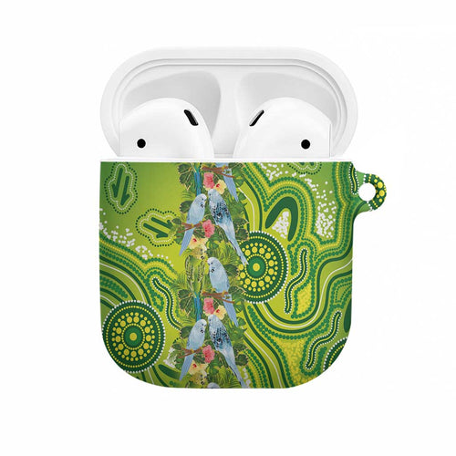 Budgerigar Australia AirPods Case Aussie Common Parakeet Indigenous Art - Aussie Hoodie