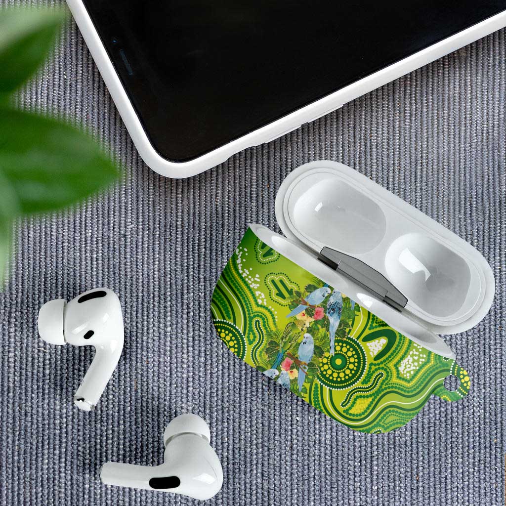 Budgerigar Australia AirPods Case Aussie Common Parakeet Indigenous Art - Aussie Hoodie