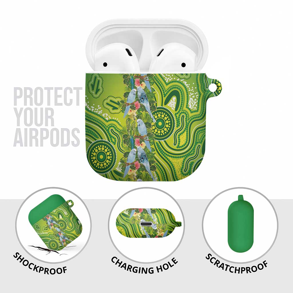 Budgerigar Australia AirPods Case Aussie Common Parakeet Indigenous Art - Aussie Hoodie