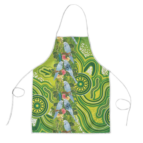 Budgerigar Australia Apron Aussie Common Parakeet Indigenous Art - Aussie Hoodie