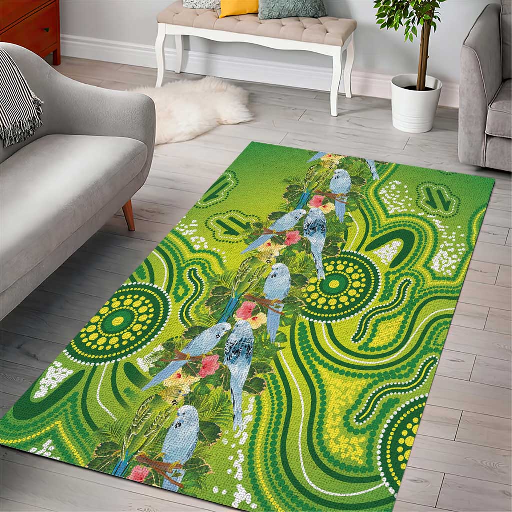 Budgerigar Australia Area Rug Aussie Common Parakeet Indigenous Art - Aussie Hoodie