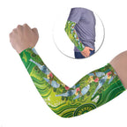Budgerigar Australia Arm Sleeves Aussie Common Parakeet Indigenous Art - Aussie Hoodie