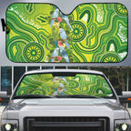 Budgerigar Australia Auto Sun Shade Aussie Common Parakeet Indigenous Art - Aussie Hoodie