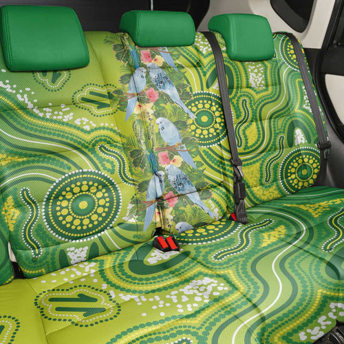 Budgerigar Australia Back Car Seat Cover Aussie Common Parakeet Indigenous Art - Aussie Hoodie