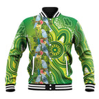 Budgerigar Australia Baseball Jacket Aussie Common Parakeet Indigenous Art - Aussie Hoodie