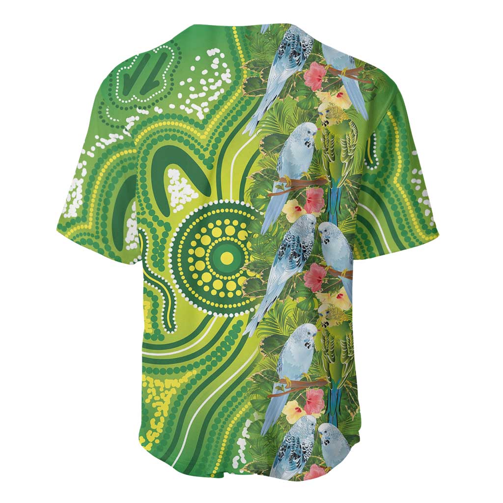 Budgerigar Australia Baseball Jersey Aussie Common Parakeet Indigenous Art - Aussie Hoodie