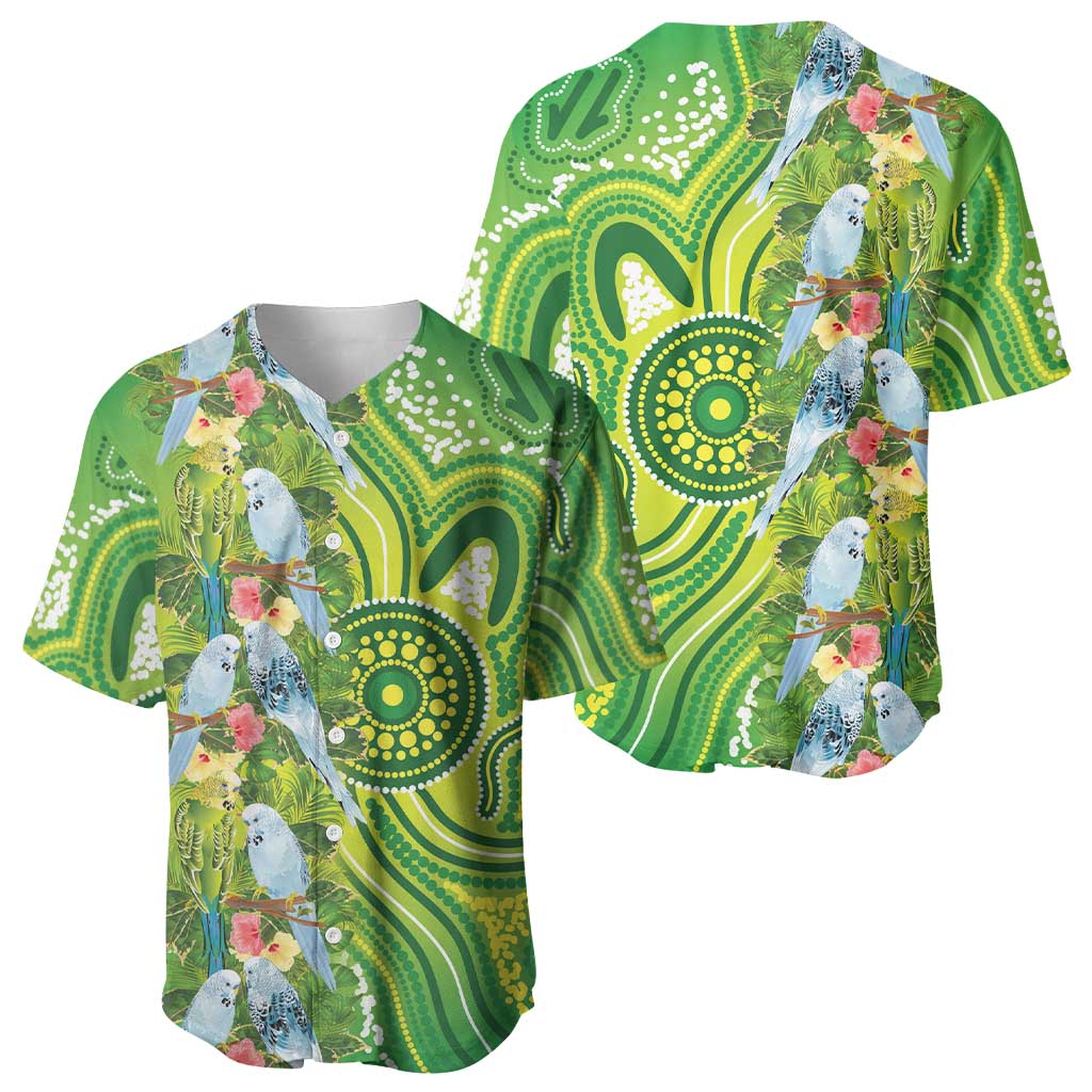 Budgerigar Australia Baseball Jersey Aussie Common Parakeet Indigenous Art - Aussie Hoodie
