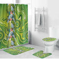 Budgerigar Australia Bathroom Set Aussie Common Parakeet Indigenous Art - Aussie Hoodie
