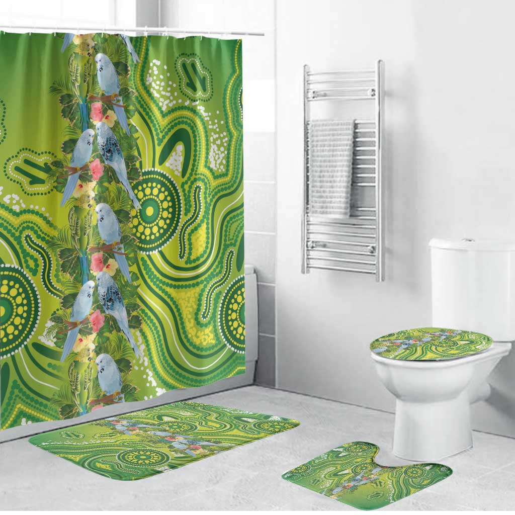 Budgerigar Australia Bathroom Set Aussie Common Parakeet Indigenous Art - Aussie Hoodie