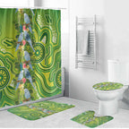 Budgerigar Australia Bathroom Set Aussie Common Parakeet Indigenous Art - Aussie Hoodie
