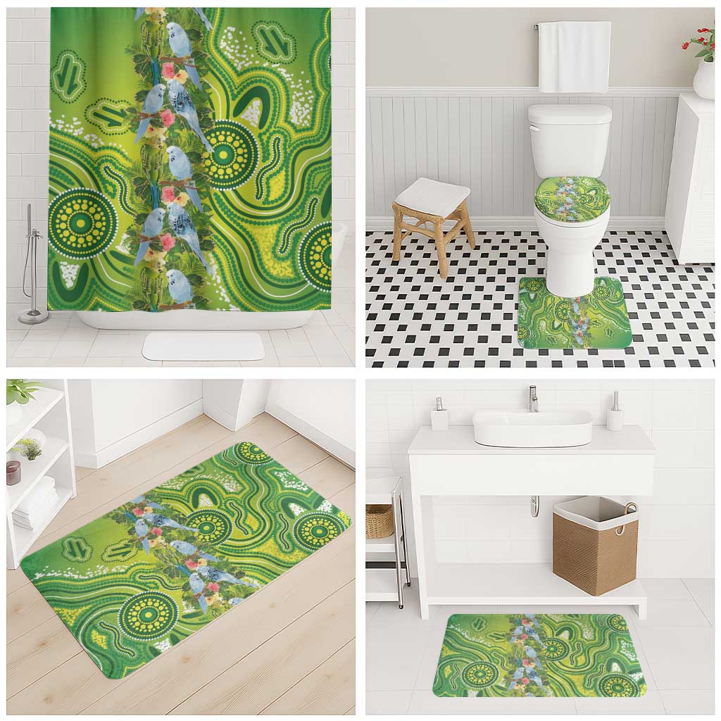 Budgerigar Australia Bathroom Set Aussie Common Parakeet Indigenous Art - Aussie Hoodie
