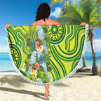 Budgerigar Australia Beach Blanket Aussie Common Parakeet Indigenous Art - Aussie Hoodie