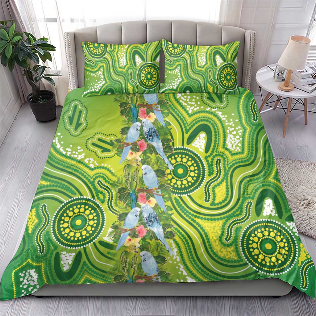 Budgerigar Australia Bedding Set Aussie Common Parakeet Indigenous Art - Aussie Hoodie