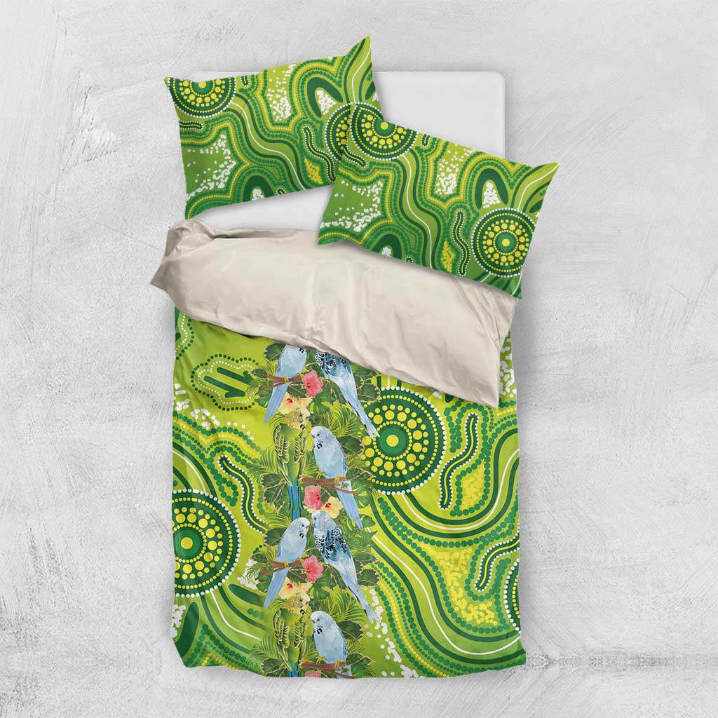 Budgerigar Australia Bedding Set Aussie Common Parakeet Indigenous Art - Aussie Hoodie