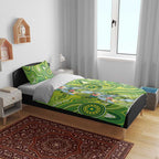 Budgerigar Australia Bedding Set Aussie Common Parakeet Indigenous Art - Aussie Hoodie