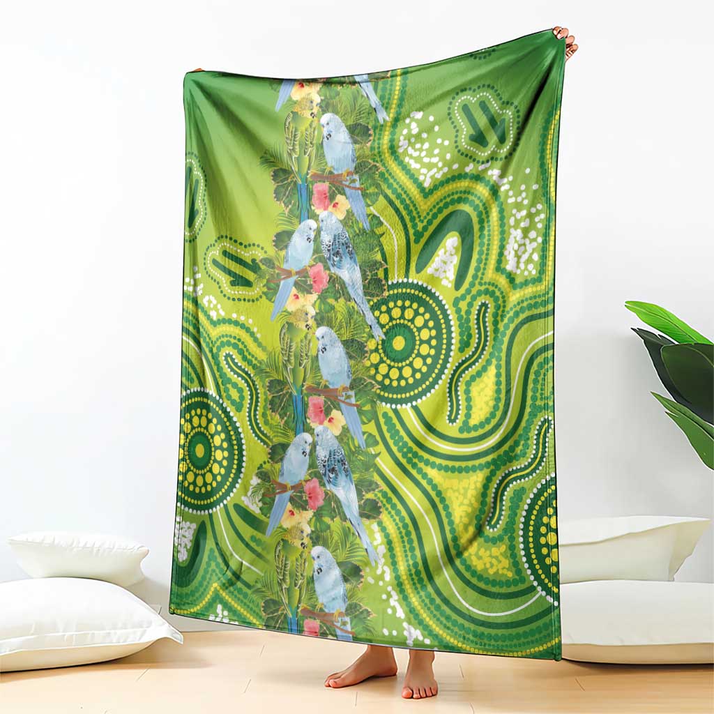 Budgerigar Australia Blanket Aussie Common Parakeet Indigenous Art - Aussie Hoodie