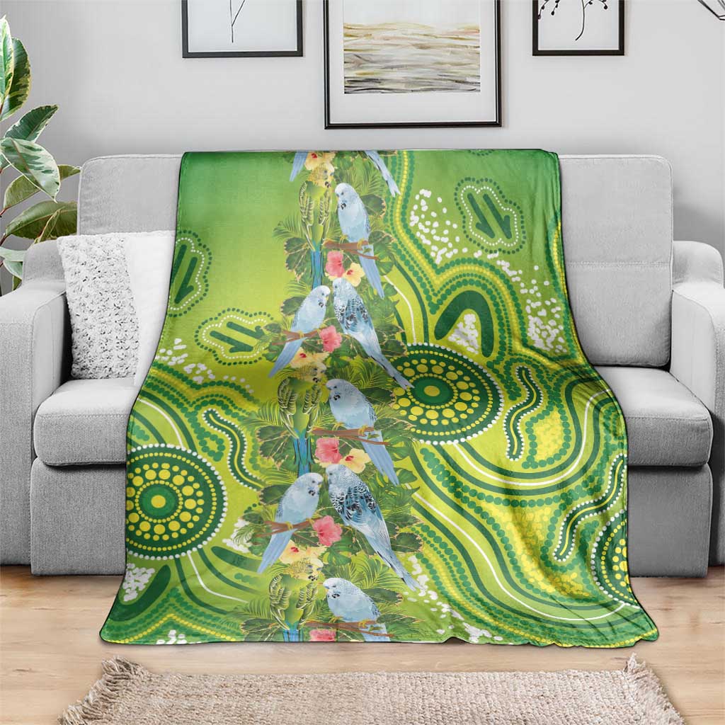 Budgerigar Australia Blanket Aussie Common Parakeet Indigenous Art - Aussie Hoodie
