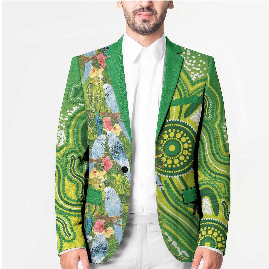 Budgerigar Australia Blazer Aussie Common Parakeet Indigenous Art - Aussie Hoodie