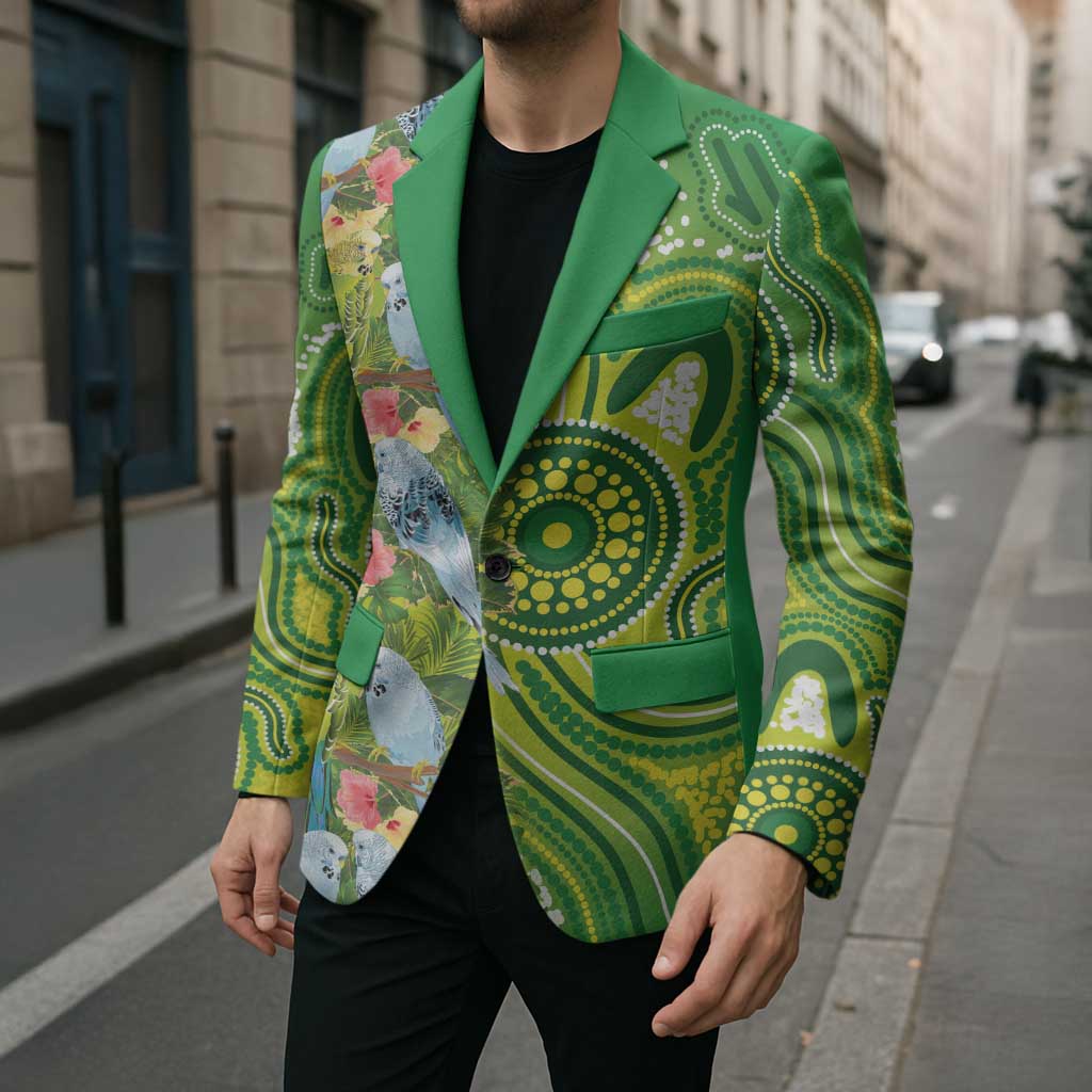 Budgerigar Australia Blazer Aussie Common Parakeet Indigenous Art - Aussie Hoodie