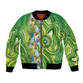 Budgerigar Australia Bomber Jacket Aussie Common Parakeet Indigenous Art - Aussie Hoodie