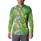 Budgerigar Australia Button Sweatshirt Aussie Common Parakeet Indigenous Art - Aussie Hoodie