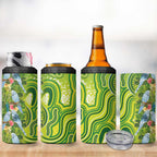 Budgerigar Australia 4 in 1 Can Cooler Tumbler Aussie Common Parakeet Indigenous Art - Aussie Hoodie