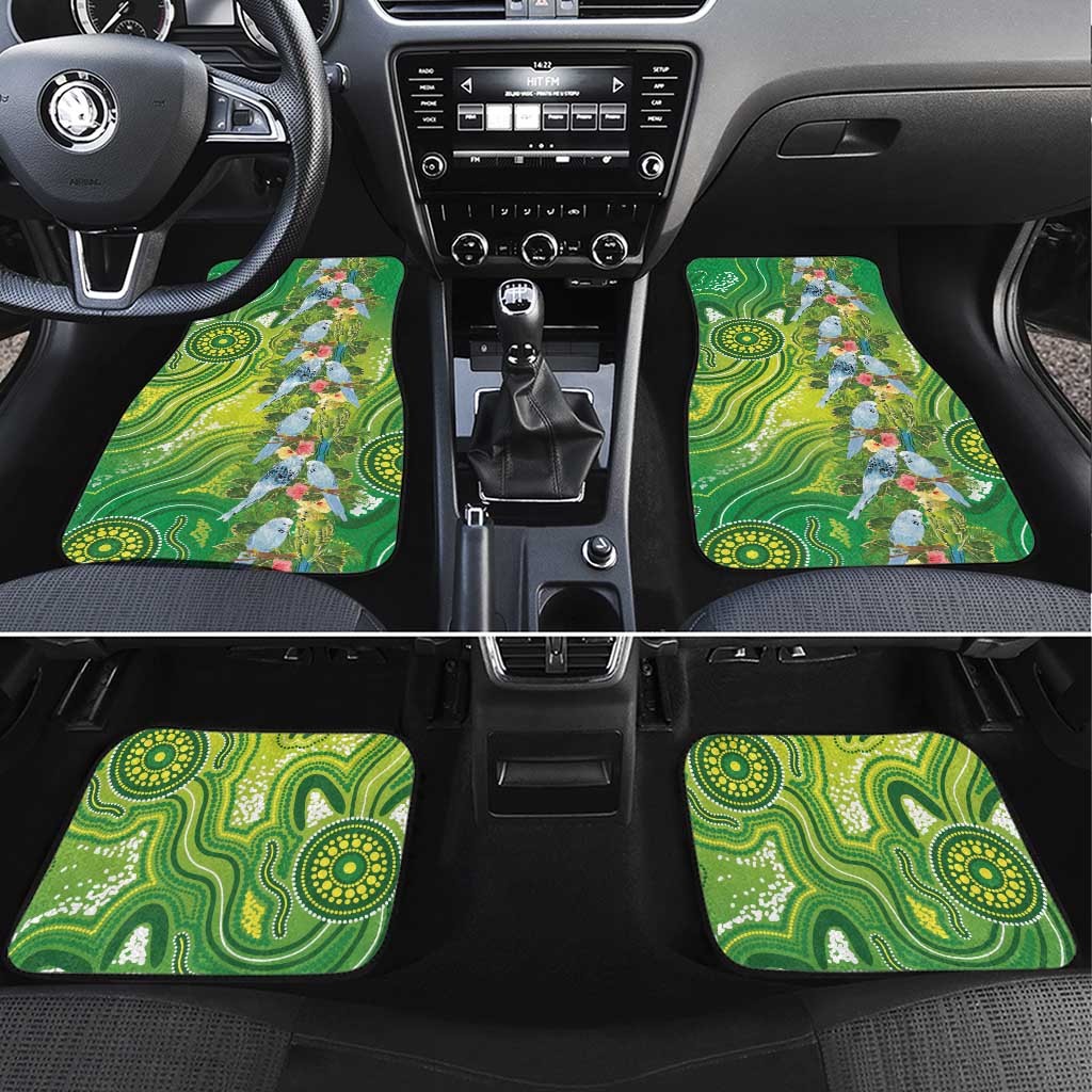 Budgerigar Australia Car Mats Aussie Common Parakeet Indigenous Art - Aussie Hoodie