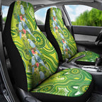 Budgerigar Australia Car Seat Cover Aussie Common Parakeet Indigenous Art - Aussie Hoodie