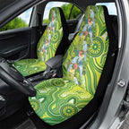 Budgerigar Australia Car Seat Cover Aussie Common Parakeet Indigenous Art - Aussie Hoodie