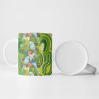 Budgerigar Australia Ceramic Mug Aussie Common Parakeet Indigenous Art - Aussie Hoodie