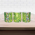 Budgerigar Australia Ceramic Mug Aussie Common Parakeet Indigenous Art - Aussie Hoodie