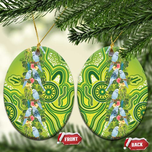Budgerigar Australia Ceramic Ornament Aussie Common Parakeet Indigenous Art - Aussie Hoodie