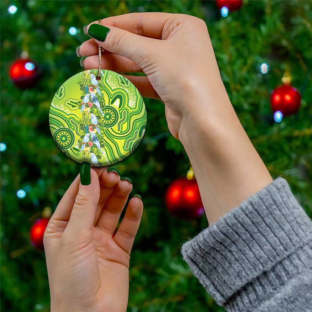 Budgerigar Australia Ceramic Ornament Aussie Common Parakeet Indigenous Art - Aussie Hoodie