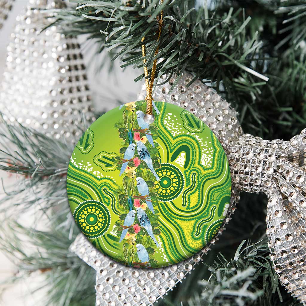 Budgerigar Australia Ceramic Ornament Aussie Common Parakeet Indigenous Art - Aussie Hoodie