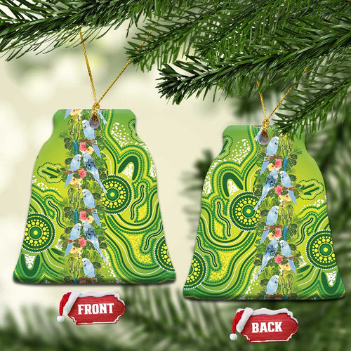 Budgerigar Australia Ceramic Ornament Aussie Common Parakeet Indigenous Art - Aussie Hoodie