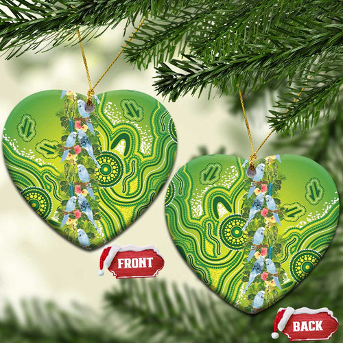 Budgerigar Australia Ceramic Ornament Aussie Common Parakeet Indigenous Art - Aussie Hoodie