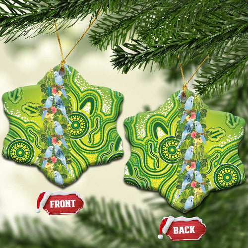 Budgerigar Australia Ceramic Ornament Aussie Common Parakeet Indigenous Art - Aussie Hoodie