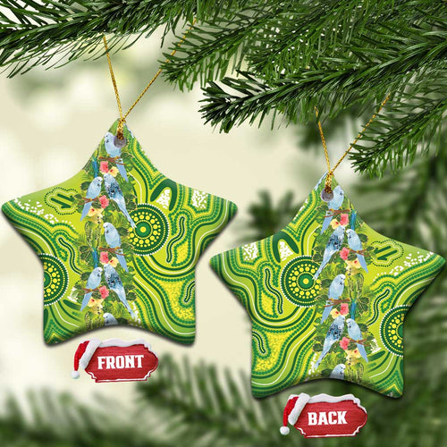 Budgerigar Australia Ceramic Ornament Aussie Common Parakeet Indigenous Art - Aussie Hoodie