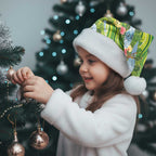 Budgerigar Australia Christmas Santa Hat Aussie Common Parakeet Indigenous Art - Aussie Hoodie