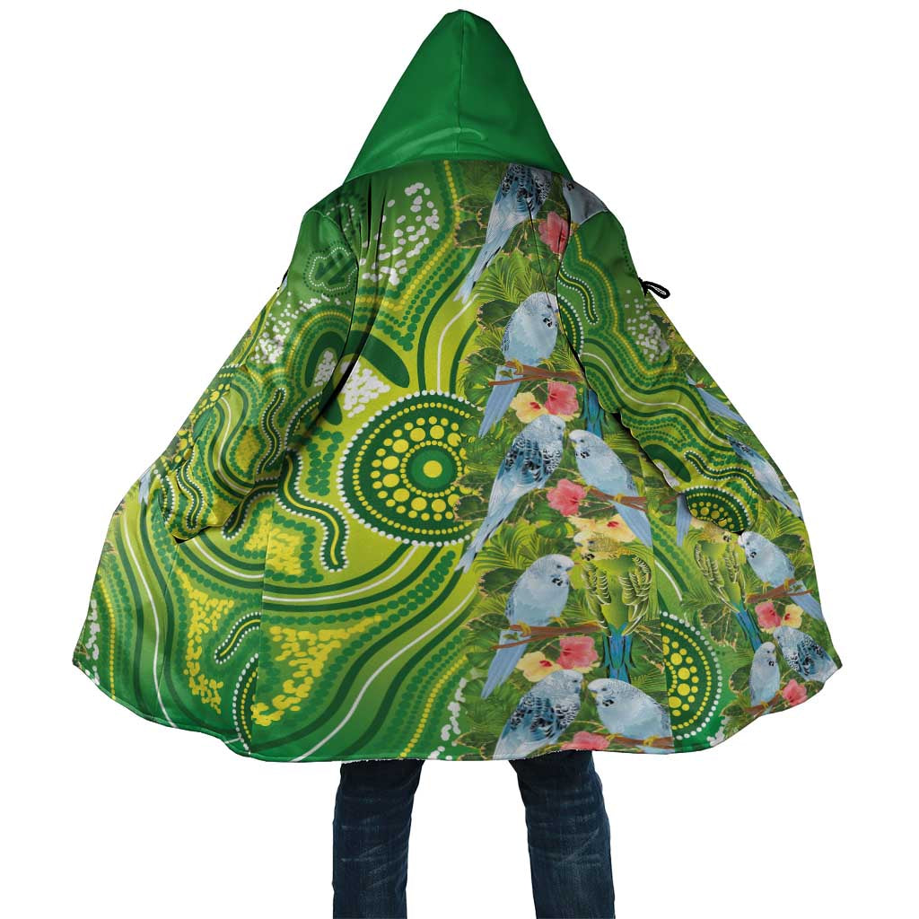 Budgerigar Australia Cloak Aussie Common Parakeet Indigenous Art - Aussie Hoodie