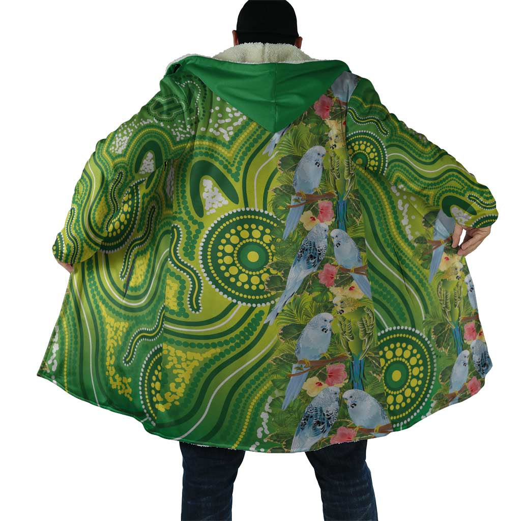 Budgerigar Australia Cloak Aussie Common Parakeet Indigenous Art - Aussie Hoodie