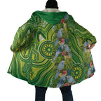 Budgerigar Australia Cloak Aussie Common Parakeet Indigenous Art - Aussie Hoodie