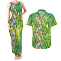 Budgerigar Australia Couples Matching Tank Maxi Dress and Hawaiian Shirt Aussie Common Parakeet Indigenous Art - Aussie Hoodie