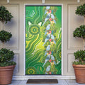Budgerigar Australia Door Cover Aussie Common Parakeet Indigenous Art - Aussie Hoodie