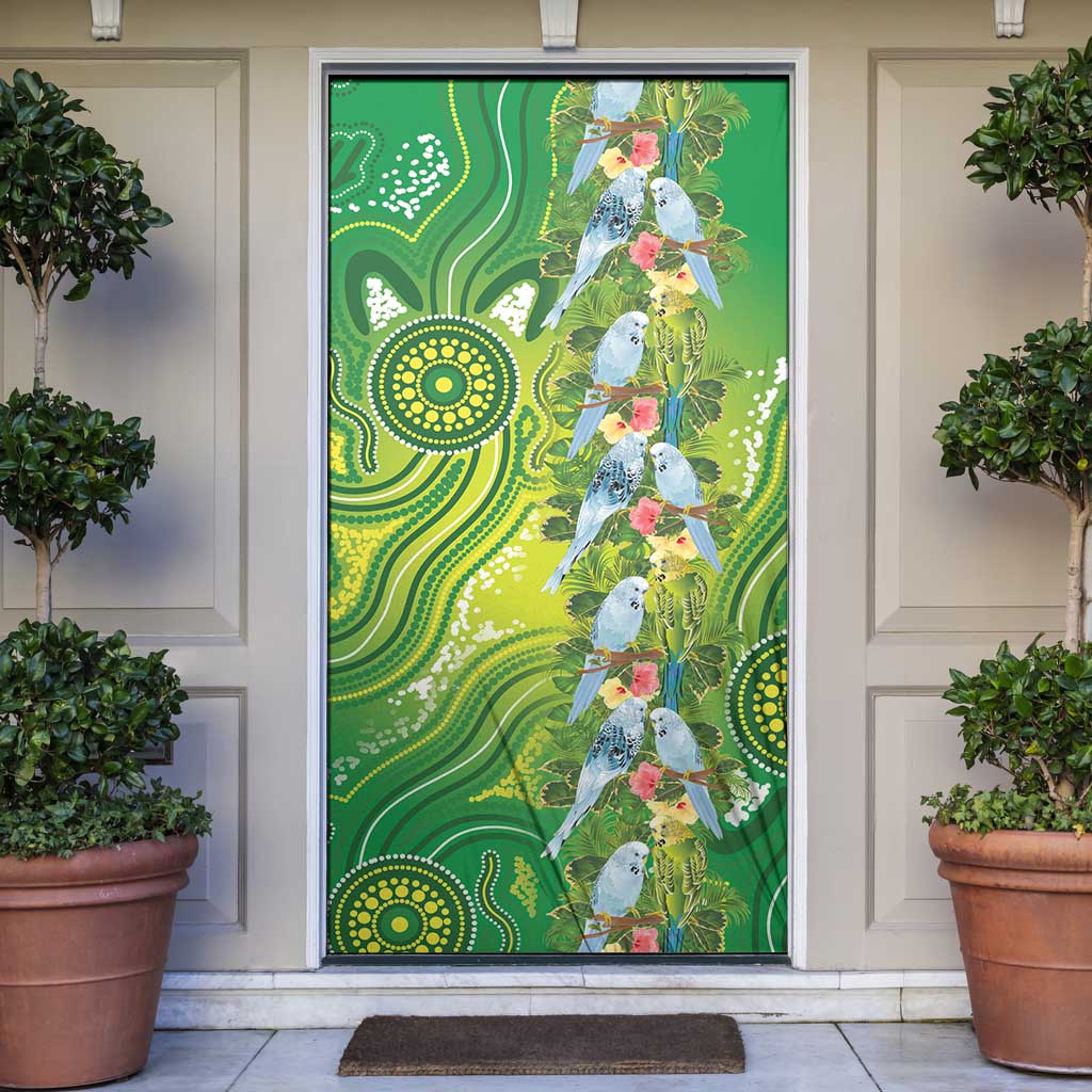 Budgerigar Australia Door Cover Aussie Common Parakeet Indigenous Art - Aussie Hoodie