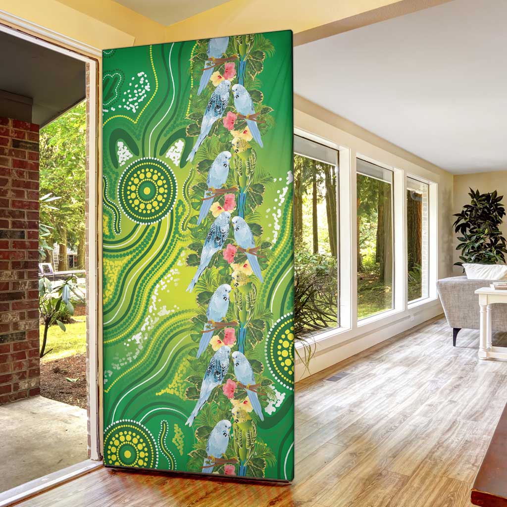 Budgerigar Australia Door Cover Aussie Common Parakeet Indigenous Art - Aussie Hoodie