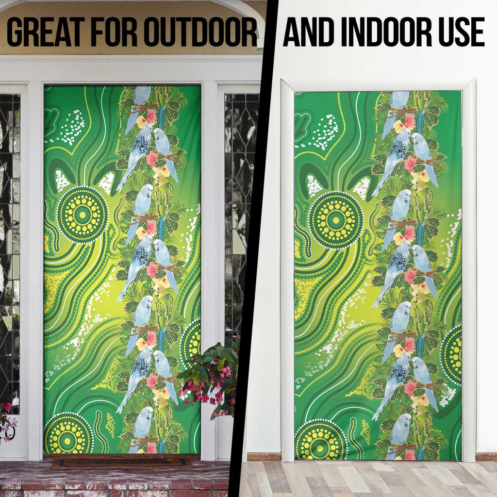 Budgerigar Australia Door Cover Aussie Common Parakeet Indigenous Art - Aussie Hoodie