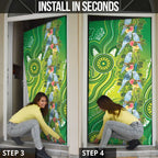 Budgerigar Australia Door Cover Aussie Common Parakeet Indigenous Art - Aussie Hoodie