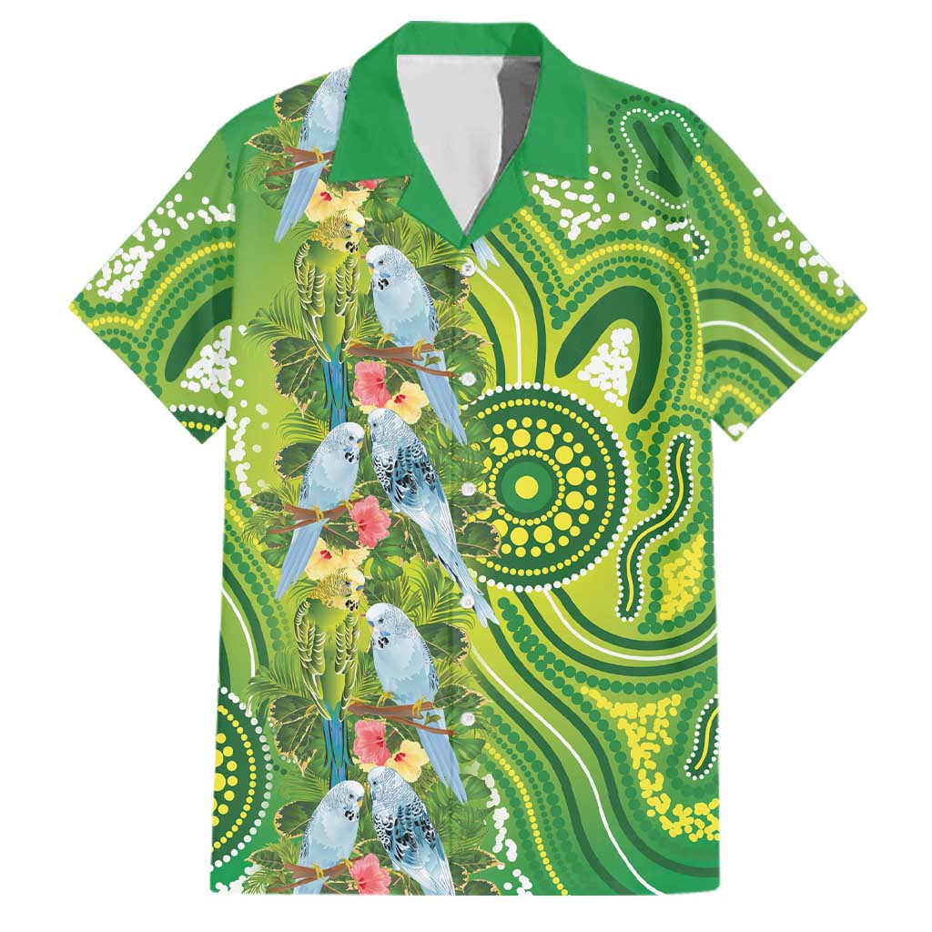 Budgerigar Australia Family Matching Mermaid Dress and Hawaiian Shirt Aussie Common Parakeet Indigenous Art - Aussie Hoodie