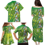 Budgerigar Australia Family Matching Puletasi and Hawaiian Shirt Aussie Common Parakeet Indigenous Art - Aussie Hoodie